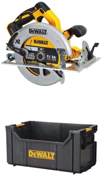DEWALT DCS570B 7-1/4" (184mm) 20V Cordless Circular Saw with Brake (Tool Only) with Dewalt DWST08205 ToughSystem Tote