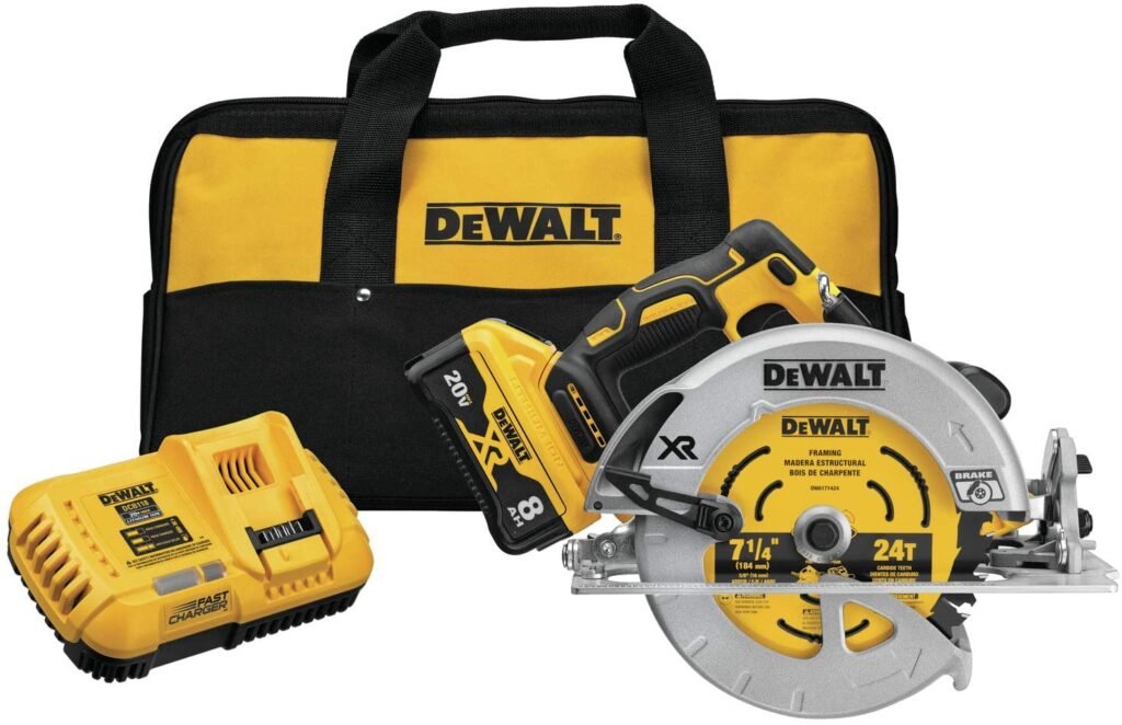 DEWALT DCS574W1 20V MAX XR Circular Saw, 7-1/4-Inch, Brushless, Power Detect Tool Technology
