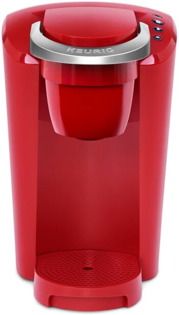 Keurig K-Compact Single Serve K-Cup Pod Coffee Maker, With Slim Removable Reservoir, Energy Efficient, Red