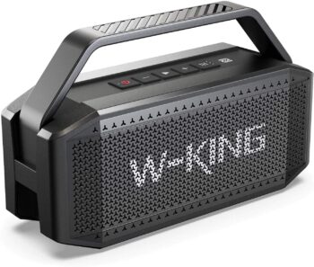 60W(80W Peak)Bluetooth Speaker, W-KING Speakers Bluetooth Wireless with 40H Playtime, 12000mAh Battery Power Bank, TWS, NFC, Mic, IPX6 Waterproof Outdoor Speakers, Loud, Rich Bass, Crystal Clear Audio