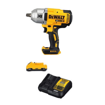 DEWALT DCF899HB 20V MAX XR Brushless High Torque 1/2" Impact Wrench with Hog Ring Anvil with 20V MAX XR 5.0Ah Lithium Ion Battery, 2-Pack