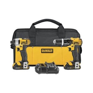 DEWALT DCK285C2 20-Volt MAX Li-Ion Compact 1.5 Ah Hammer Drill and Impact Combo Kit - Yellow