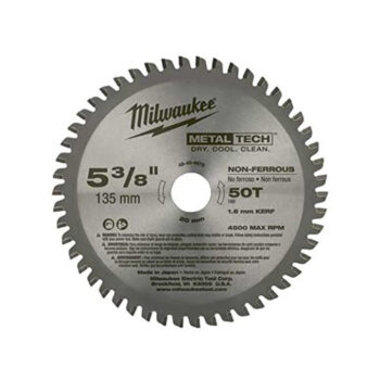 Milwaukee 48-40-4075 Circular Saw Blade - 5 3/8in. Dia., 50T, Non-Ferrous Metal Cutting