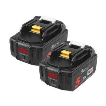 2 Pack Waitley BL1850 18V 5.0Ah Replacement Battery Compatible with Makita BL1830 BL1840 BL1850B BL1860 LXT Lithium-Ion Battery Tools with LED Indicator