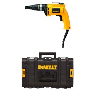 DEWALT DW255 6 Amp Drywall Screw Gun with DEWALT DWST08201 Tough System Case, Small
