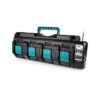 Energup Replacement 4-Port DC18SF Makita 18V Lithium Rapid Charger for Makita 14.4-18V Lithium Battery BL1830 BL1840 BL1850 BL1860 BL1815 BL1430 Replace Makita DC18SF DC18RC DC18RD DC18RA Charger