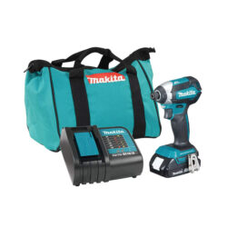 MAKITA 18V Lithium-Ion Brushless Cordless 1/4-inch Impact Driver with (1) Battery 1.3 Ah, Charger & Tool Bag DTD153SYX1