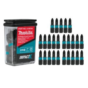 Makita A-99764 Impactx 2 Phillips Drywall 1" Insert Bit, 25-Pack