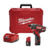 Milwaukee M12 12-Volt Lithium-Ion 1/4 In. Cordless Hex 2 Speed Screwdriver Kit - 2406-22