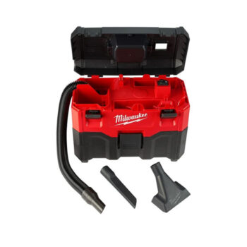 Milwaukee M18 2 Gal. 18-Volt Lithium-ion Cordless Wet/Dry Vacuum (Tool-Only), 2.8 Amp Motor, Lightweight, Tool-Box Style for Effortless Transport and Storage