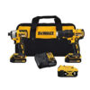 DEWALT DCK277C2 20V MAX Compact Brushless Drill and Impact Combo Kit with DCB205 20V MAX XR 5.0Ah Lithium Ion Battery-Pack