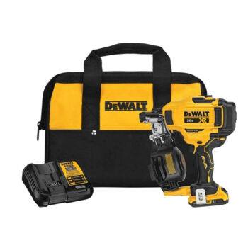 DeWALT DCN45RND1 20V 15 Degrees Lithium-Ion Cordless Coil Roofing Nailer Kit