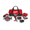 Milwaukee 2992-22 M18 18-Volt Lithium-Ion Brushless Cordless Hammer Drill and Circular Saw Combo Kit (2-Tool) with Two 4.0 Ah Batteries