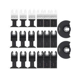 Powerextra 20 PCS Metal/Wood Oscillating Multitool Quick Release Saw Blades Fit Fein Porter Cable Black & Decker Bosch Craftsman Ridgid Ryobi Makita Milwaukee Dewalt Rockwell Chicago Stanley Skil Einhell