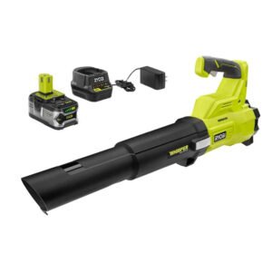 RYOBI P21100VNM 110 MPH 410 CFM 18-Volt ONE+ Brushless Lithium-Ion Cordless Variable-Speed Jet Fan 4Ah Battery Blower & Charger Included