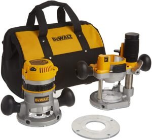 DEWALT Router, Fixed/Plunge Base Kit, Variable Speed, Soft Start, 2-1/4-HP (DW618PKB)