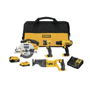 DEWALT 20V MAX* Cordless Drill Combo Kit , 4-Tool (DCK445D1M1)