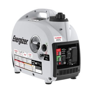 Energizer eZV2200P Quiet 2200-Watt Portable Inverter Generator with Parallel, CARB