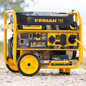 Firman P03612 4550/3650 Watt 120/240V Remote Start Gas Portable Generator Cetl Certified, Black