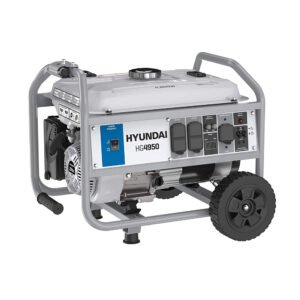 Hyundai HG4950 Gas Powered Portable Generator, 4000 Running Watts/ 4,950 Peak Watts, Grey